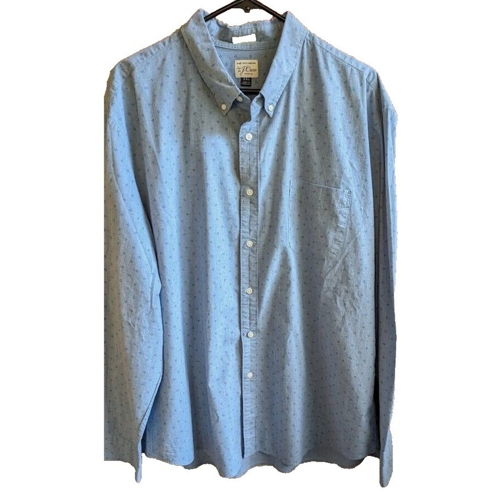 J. Crew Mens Shirt XXL Secret Wash Button Classic Fit Stretch Casual Classic